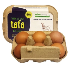 TAFA - TRỨNG GÀ SẠCH TAFA HỘP 6 SIZE 60 GR