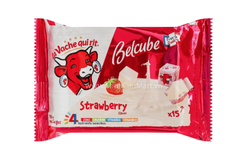 HT) Phô Mai Vuông Con Bò Cười Belcube Vị Dâu 15 Viên Gói 78G