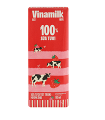 VNM) Sữa Tươi Tiệt Trùng Vinamilk 100% Hương Dâu 180ML