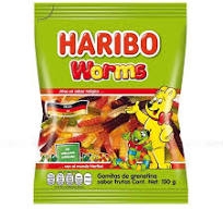 AN) Kẹo dẻo Haribo Worms 80g