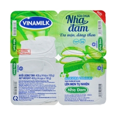 Sữa chua ăn Nha đam Vinamilk 100G Vỉ 4 Hộp chính hãng