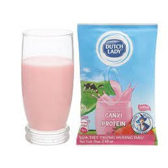 Sữa tiệt trùng cô gái hà lan Dâu hũ 110ml và bịch 210ml thức uống Dutch Lady Cô Gái Hà Lan Chính Hãng