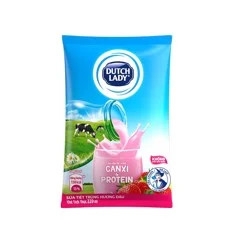 Sữa tiệt trùng cô gái hà lan Dâu hũ 110ml và bịch 210ml thức uống Dutch Lady Cô Gái Hà Lan Chính Hãng