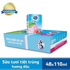 Sữa tiệt trùng cô gái hà lan Dâu hũ 110ml và bịch 210ml thức uống Dutch Lady Cô Gái Hà Lan Chính Hãng