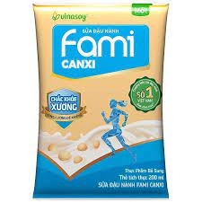 Sữa Đậu nành Fami Canxi bịch 200ml Thức Uống dành cho mọi lứa tuổi