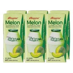 Sữa dưa lưới Binggrae Hàn Quốc 200ml Thùng 24 hộp Chuẩn nhập khẩu Hàn Quốc