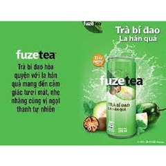 TRÀ BÍ ĐAO LA HÁN QUẢ FUZE TEA PLUS LON 320ML CAM KẾT CHÍNH HÃNG 100%