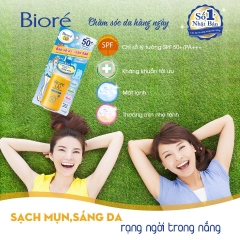 Sữa Chống Nắng Mát Lạnh Bạc Hà Bioré UV Perfect Protect Milk Cool SPF50 PA+++ 25ml Sản Phẩm Chính Hãng
