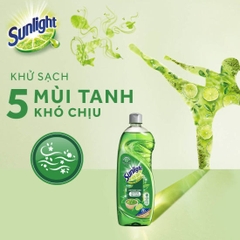 Nước rửa chén Sunlight hương trà xanh 400g Đánh bay dầu mỡ chỉ một lần rửa