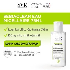 NƯỚC LÀM SẠCH DA, TẨY TRANG VÀ GIÚP LOẠI BỎ DẦU CHO DA SVR SEBIACLEAR EAU MICELLAIRE 75ML