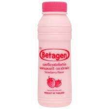 Sữa uống lên men Thái Lan BETAGEN hương dâu/cam 300ml bổ sung lợi khuẩn cho đường ruột