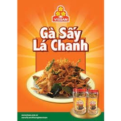 Gà sấy lá chanh Visan 120g gà ngon 100% gà tươi sấy