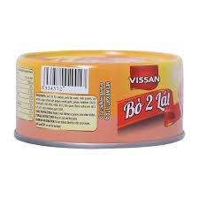 Bò 2 lát Vissan 170G thịt bò đóng hộp ngon bảo đảm sức khỏe