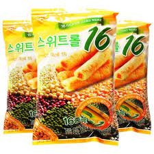 Bánh cuộn 16 loại đậu 190G Cremon bánh ngon đảm bảo sức khỏe 100% nhập khẩu Hàn Quốc