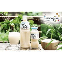 Nước Woongjin vị nho, táo, lô hội nha đam, mật ong và hồng sâm, cam, đào, gạo rang (chai 180ml) Chuẩn hàng nhập khẩu HQ