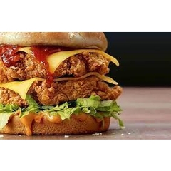 Bánh hamburger thịt nướng hai tầng 210G Chuẩn hàng nhập khẩu Hàn quốc