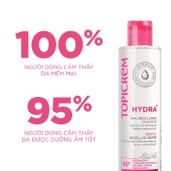 Nước Tẩy Trang Dành Cho Da Khô & Nhạy Cảm Topicrem Hydra+ Gentle Micellar Water 200m
