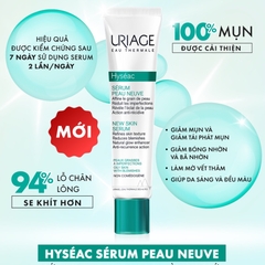 Serum giảm mụn thâm, se khít lỗ chân lông Uriage Hyséac Serum Peau Neuve cho da dầu mụn 40ml
