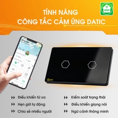 Công tắc cảm ứng thông minh Hunonic 2 nút