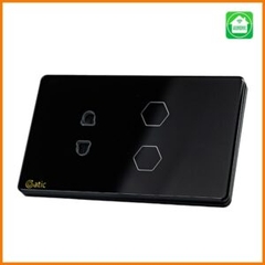 Công tắc Hunonic cảm ứng Datic – 2 Nút Kèm Ổ Cắm