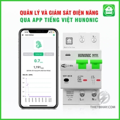 Aptomat cầu dao thông minh đo năng lượng Hunonic Notec