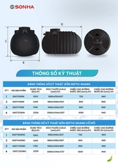 Bồn tự hoại Sơn Hà ngang Septic  1000L