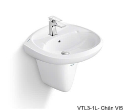Chậu rửa mặt Viglacera treo tường VTL3 ( không có chân)