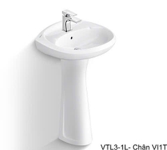 Chậu rửa mặt Viglacera treo tường VTL2 ( không có chân)