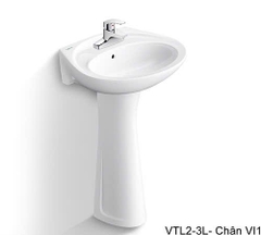 Chậu rửa mặt Viglacera treo tường VTL2 ( không có chân)