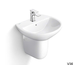 Chậu rửa mặt Viglacera treo tường V36 ( bao gồm cả chân)