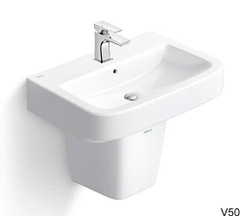 Chậu rửa mặt Viglacera treo tường V50 ( CD50) ( bao gồm cả chân)