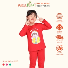 BST Mùa Đông - Đồ Bộ Tay Dài Cotton Mỹ Bé Gái Cao Cấp - 023 6021