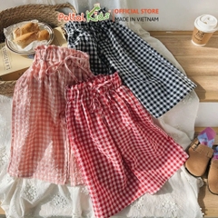 Quần Dài Đũi Sọc Caro Cột Nơ Cao Cấp - 568 8522