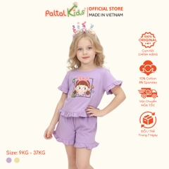 BST Mùa Xuân - Bộ Đùi Tay Ngắn Cotton Mỹ Bé Gái Cao Cấp - 025 2033