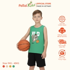 Đồ Bộ Đùi Sát Nách Hình In Nhiệt Cotton Borib Bé Trai Cao Cấp - 225 2126