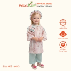 Set Áo Dài Thêu Hoa Cách Tân Kèm Phụ Kiện Bé Gái Cao Cấp - 533 6097