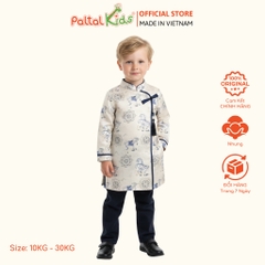 Set Áo Dài Thêu Thanh Mã Cách Tân Bé Trai Cao Cấp - 533 6092
