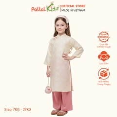 Set Áo Dài Gấm Mềm Cách Tân Kèm Phụ Kiện Bé Gái Cao Cấp - 533 6106