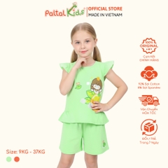 BST Mùa Hạ - Bộ Đùi Tay Ngắn Cotton Mỹ Bé Gái Cao Cấp - 025 5156