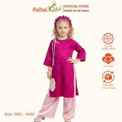 Set Áo Dài Gấm Mềm Cách Tân Đính Nơ Bé Gái Cao Cấp - 533 6109