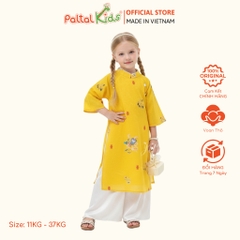 Set Áo Dài Voan Thô Cách Tân Cung Đình Bé Gái Cao Cấp - 533 6110