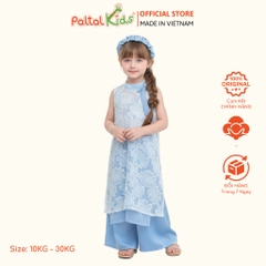 Set Áo Dài Lụa Cổ Yếm Cách Tân Bé Gái Cao Cấp - 533 6130