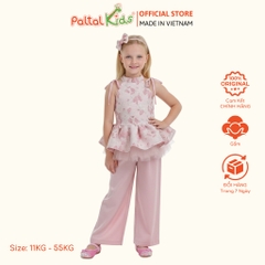 Set Yếm Gấm Thêu Hoa Cách Tân Bé Gái Cao Cấp - 533 6136