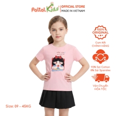 Áo Thun Cotton Mỹ Hình In Công Chúa Bạch Tuyết Bé Gái Cao Cấp - 020 1417
