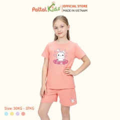 Đồ Bộ Đùi Cơ Bản Cotton Mỹ Bé Gái Cao Cấp - 025 5164 - Size 14