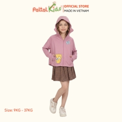 Áo Khoác Croptop Poly Chống Nắng Hình In Gấu Vàng Bé Gái Cao Cấp - 311 4034