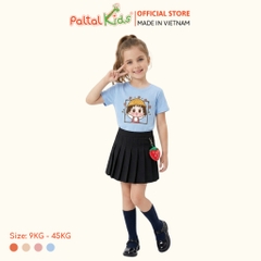 Áo Thun Croptop Cổ Tròn Hình In Bé Gái Cotton Borib Bé Gái Cao Cấp - 220 1407