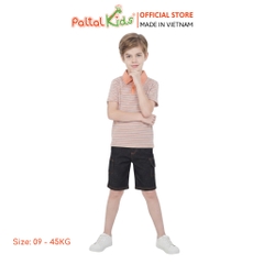 Áo Thun Polo Cotton Sọc Gân Bé Trai Cao Cấp - 020 1420