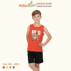 Đồ Bộ Đùi Sát Nách Hình In Nhiệt Cotton Borib Bé Trai Cao Cấp - 225 2126