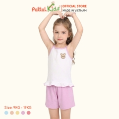Đồ Bộ Đùi 2 Dây Lai Vạt Bèo Cotton Modal Bé Gái Cao Cấp - 205 7025